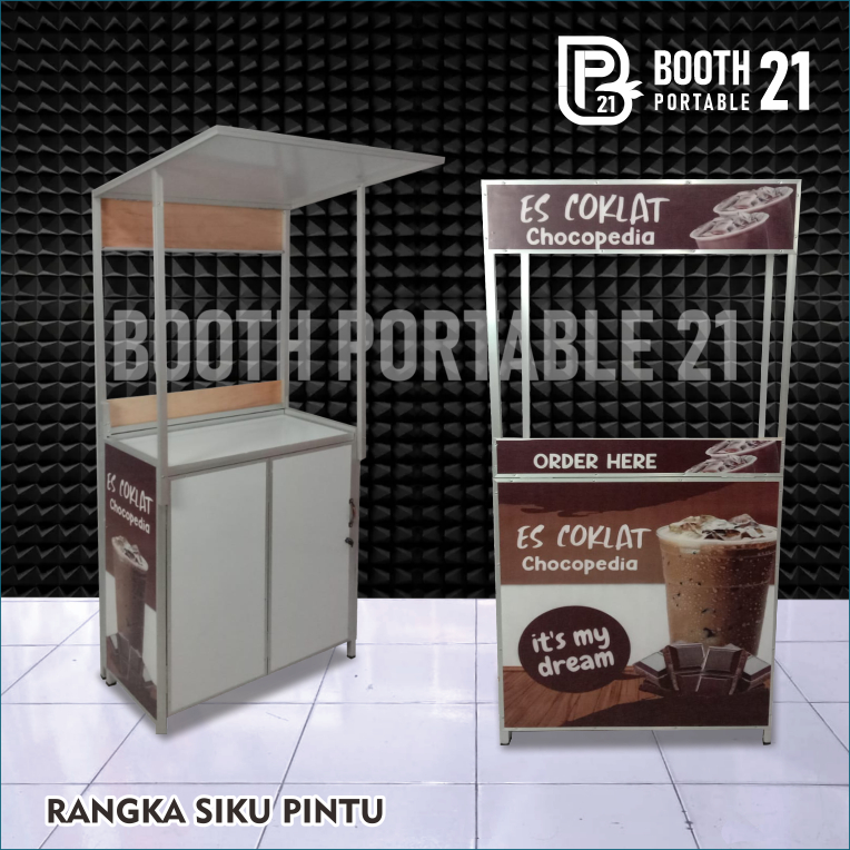 Meja Booth Portable Pintu Lipat Bisa COD Cocok Untuk Usaha Atau Jualan Minuman Dan Makanan Gerobak A