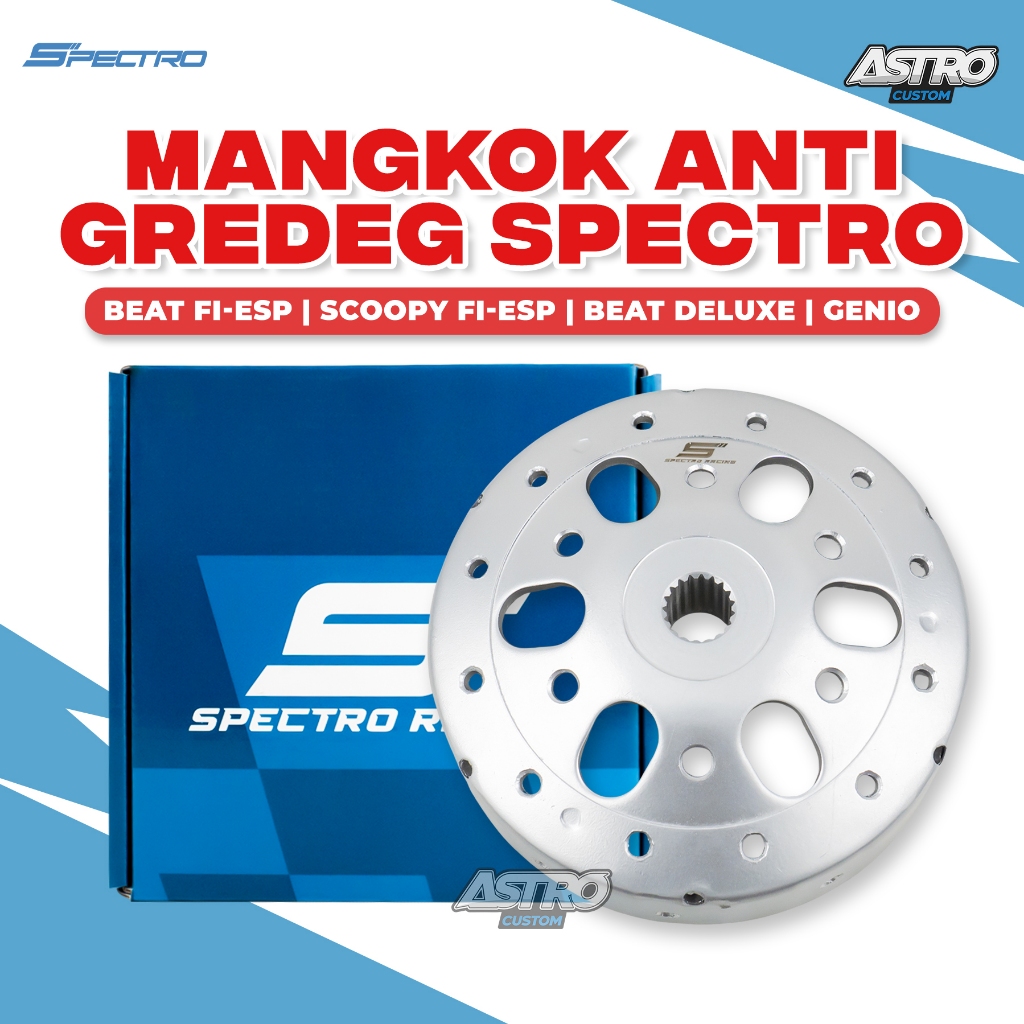 Spectro  Mangkok Ganda BeaT Fi Scoopy ESP Karbu Genio Vario 110 Fi Kampas Ganda Anti Gredeg Racing