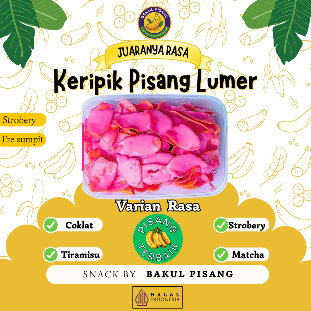 

KERIPIK PISANG COKLAT MATCHA LUMER PAKET BUNDLING BEII 1 GRATIS 1