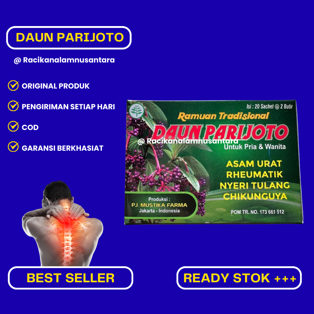 

Daun Parijoto Tablet Asam Urat | Rheumatik | Nyeri Tulang | Chikunguya