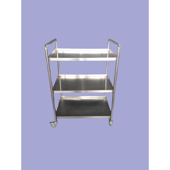 Troli Stainless Steel, Troli 3 Susun, Troli Kebutuhan MBG / Troli makanan / Troli dapur