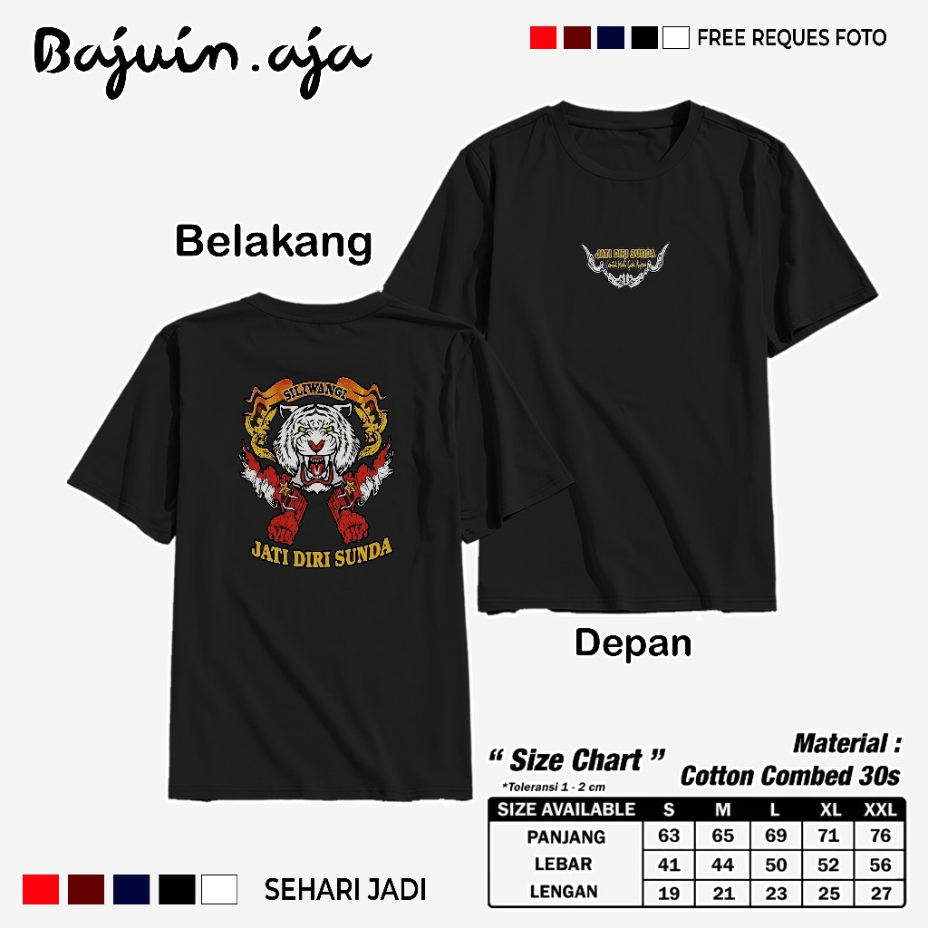 Kaos Jati Diri Sunda Siliwangi Macan Putih