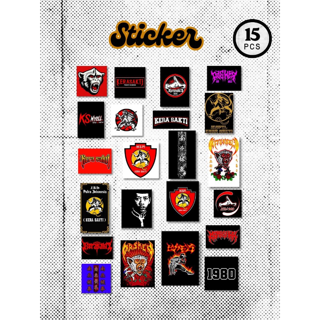 

Stiker IKSPI kera sakti Pasker 1980 Glossy Premium 15 pcs, stiker laptop-kaca-helm-tumbler murah
