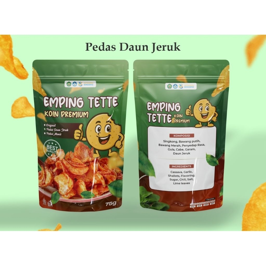 

emping tette koin premium rasa pedas daun jeruk