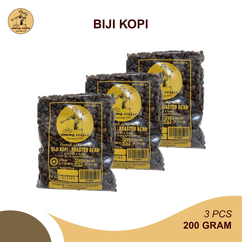 

AMING COFFEE - Biji Kopi Pontianak - 200 Gram (3 Pcs)