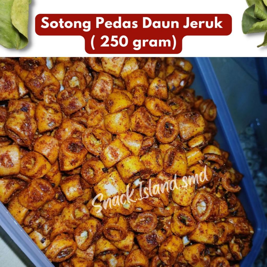 

Cemilan Kalimantan Makaroni Sotong Crispy Pedas Daun Jeruk 250 gram