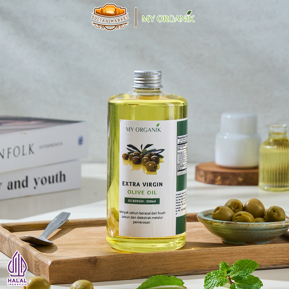 MY ORGANIK EXTRA VIRGIN OLIVE OIL 250ML HALAL UNTUK MASAK UNTUK MPASI HERBORIST RAMBUT BERTOLLI