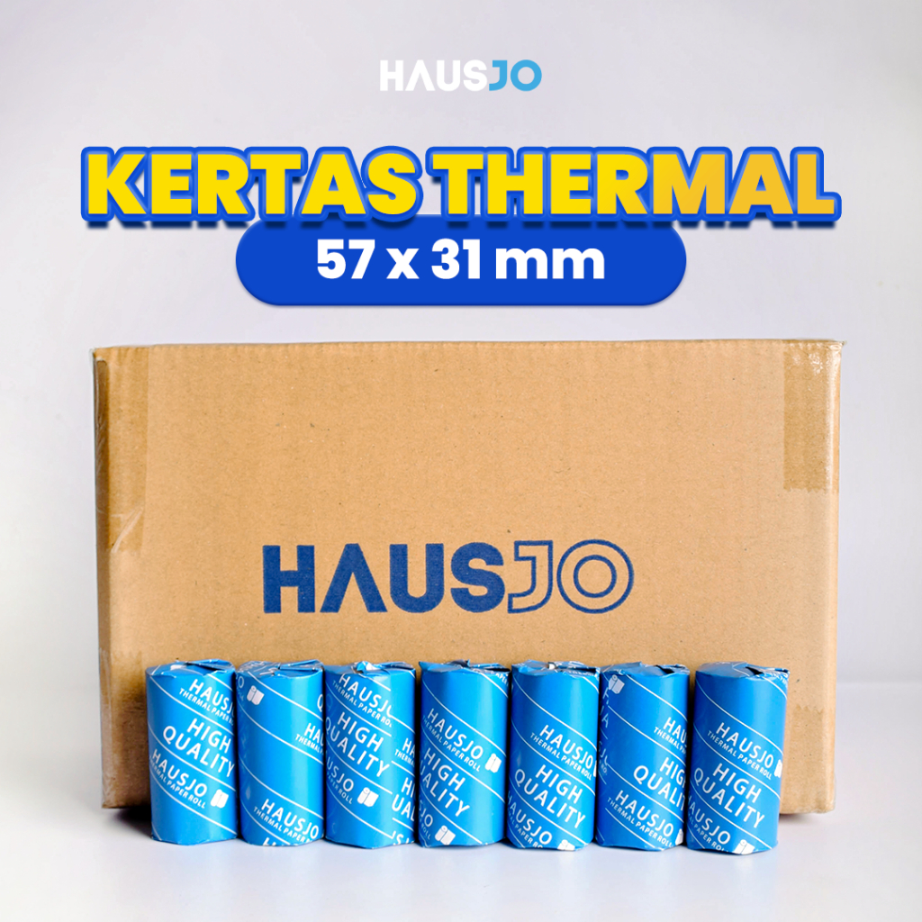 

Kertas Thermal EDC Hausjo 57x31mm Coreless isi 10 Roll