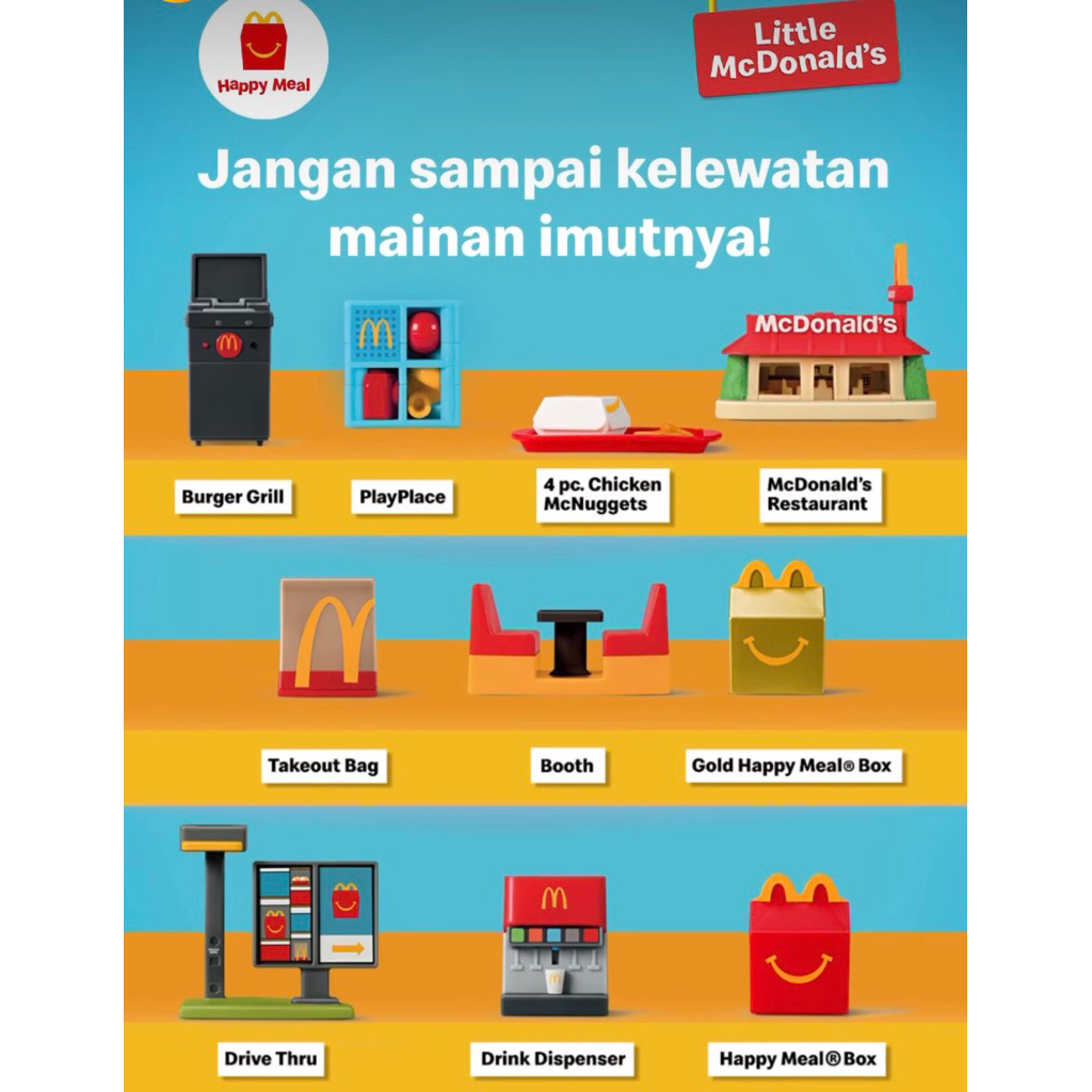 Mainan Happy Meal McD Toys Lil McD Little McDonald Miniatur Mini Toy baru new segel original