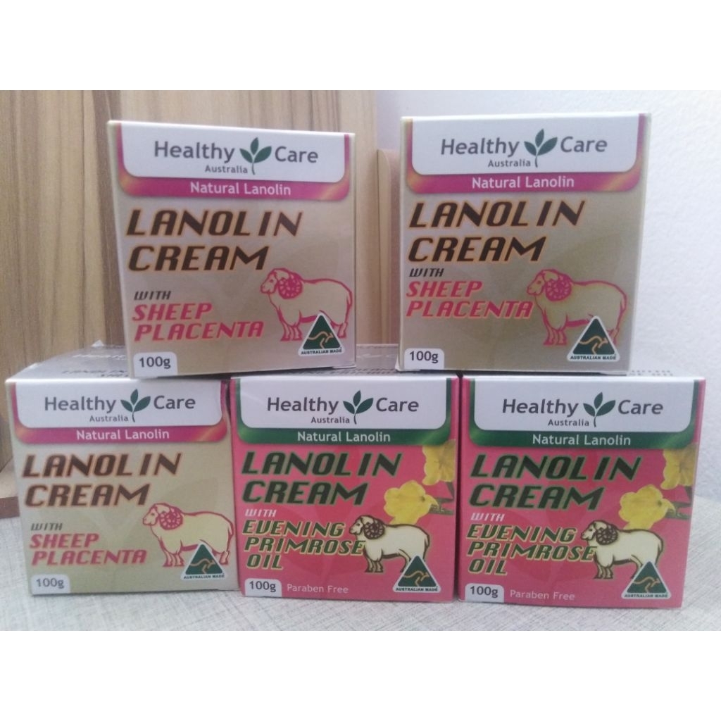 Healthy Care Lanolin Cream with sheep placenta 100 g - made in Australia