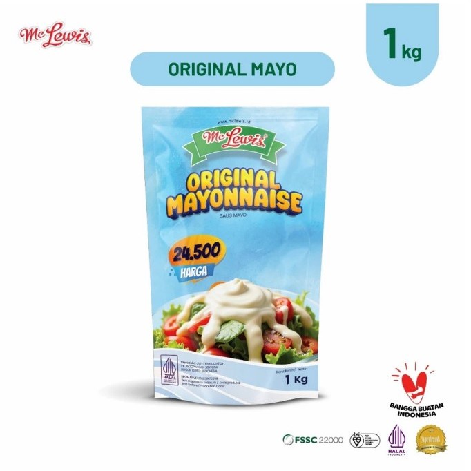 

MC LEWIS MAYONAIS ORI KEMASAN 1 KG 1 KARTON (1KGX12)