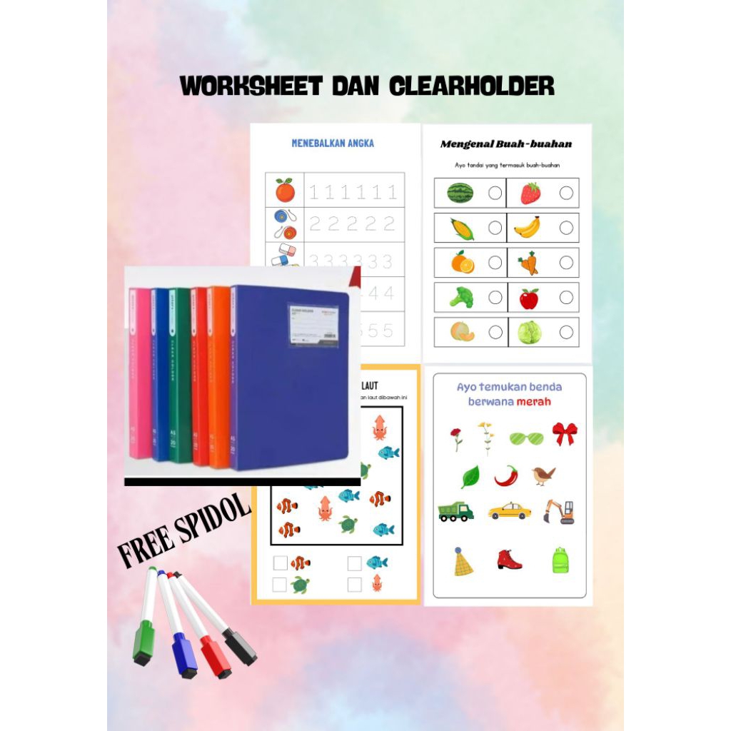 Worksheet Anak preschool, Anak 2+