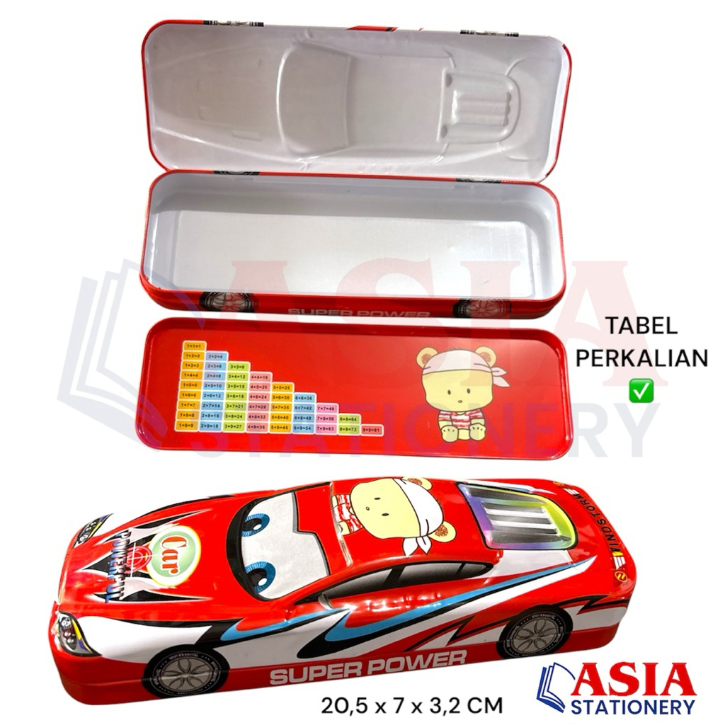 

Kotak Pensil Mobil Sport + Roda / Kaleng Tempat Pensil Case Karakter Anak Sekolah/ Lorem Race