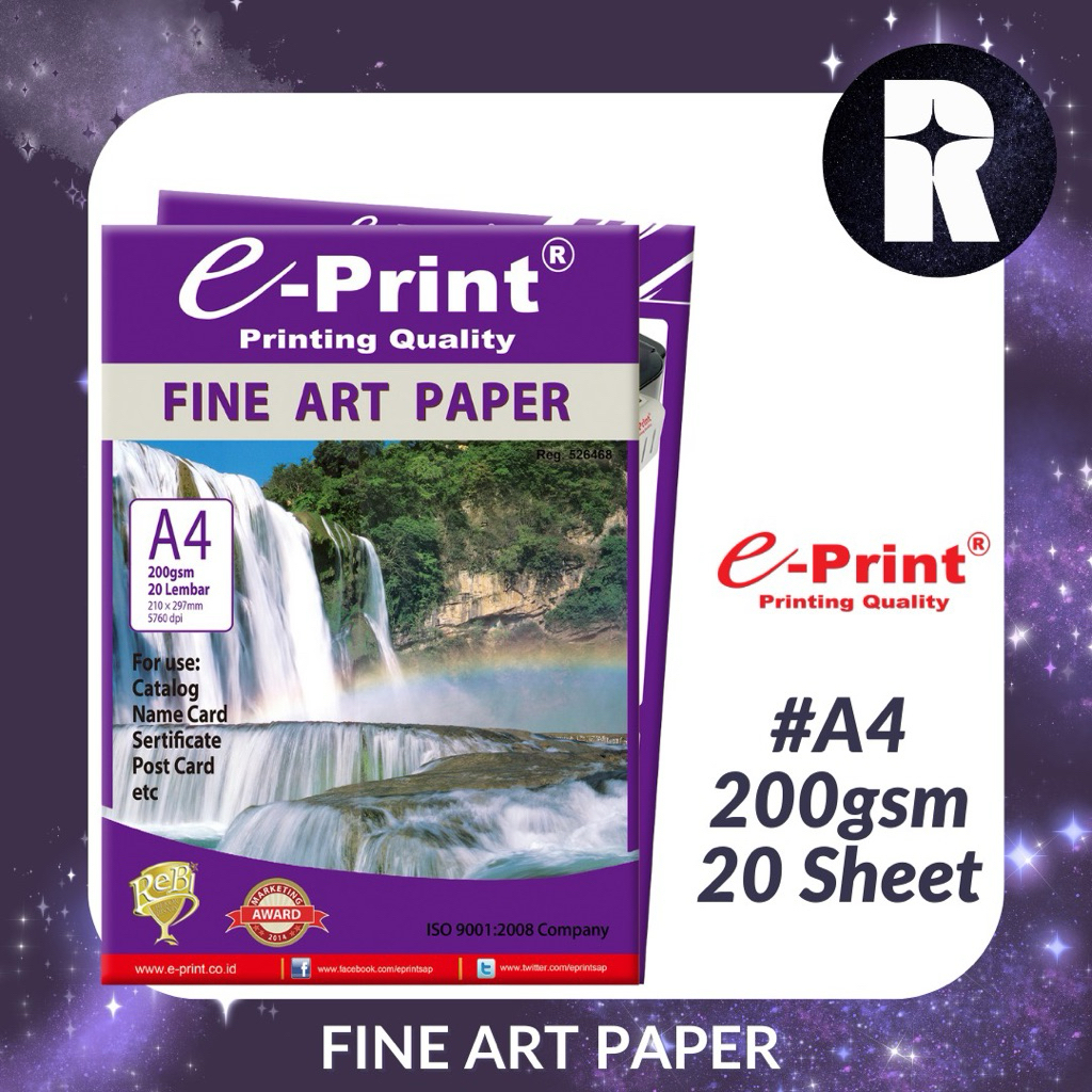 

E-PRINT KERTAS SPECIAL FINE ART PAPER 200 GR A4 20S