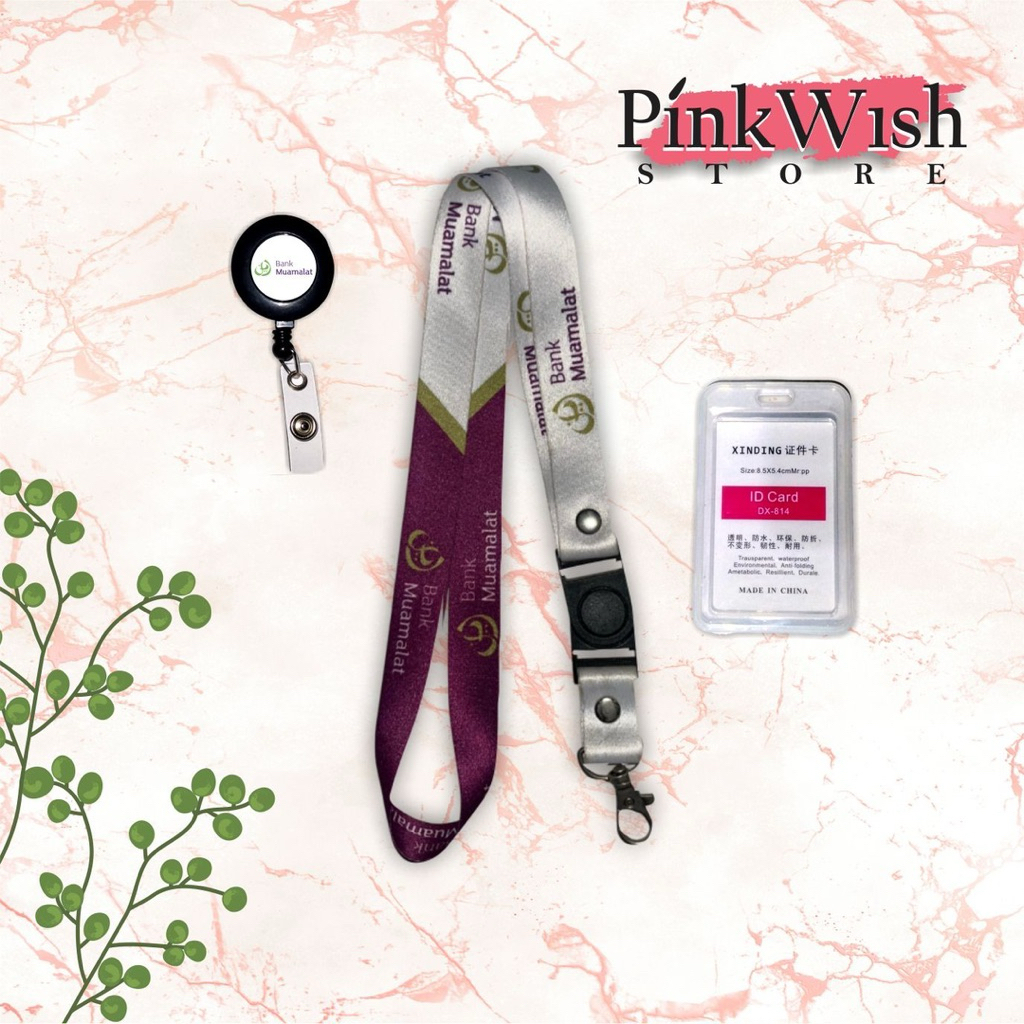 

Lanyard BANK MUAMALAT ungu putih / Tali idcard BANK MUAMALAT ungu putih [Ready stock] Termurah
