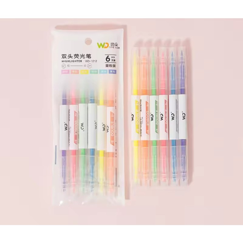 

[BISA COD] STABILO PASTEL 1SET HIGHLIGHTER 2 SISI 6 PCS STABILO LUCU