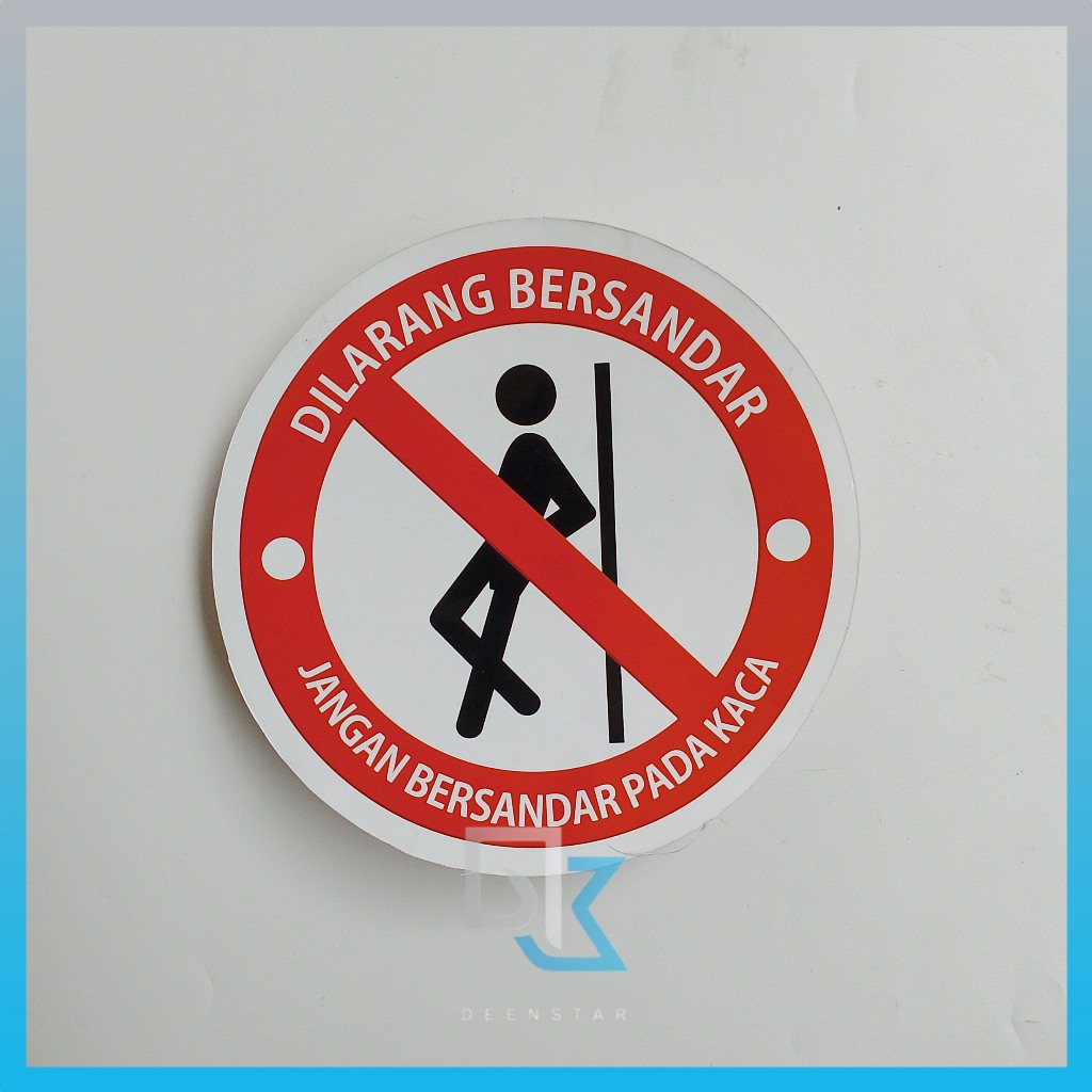 

Stiker Dilarang Bersandar, Jangan Bersandar Pada Kaca, Stiker Vinyl