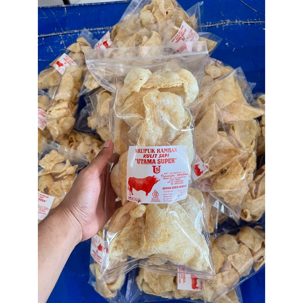 

Krupuk Rambak Kulit Sapi 200gram Produk Utama Super Khas Kota Tulungagung