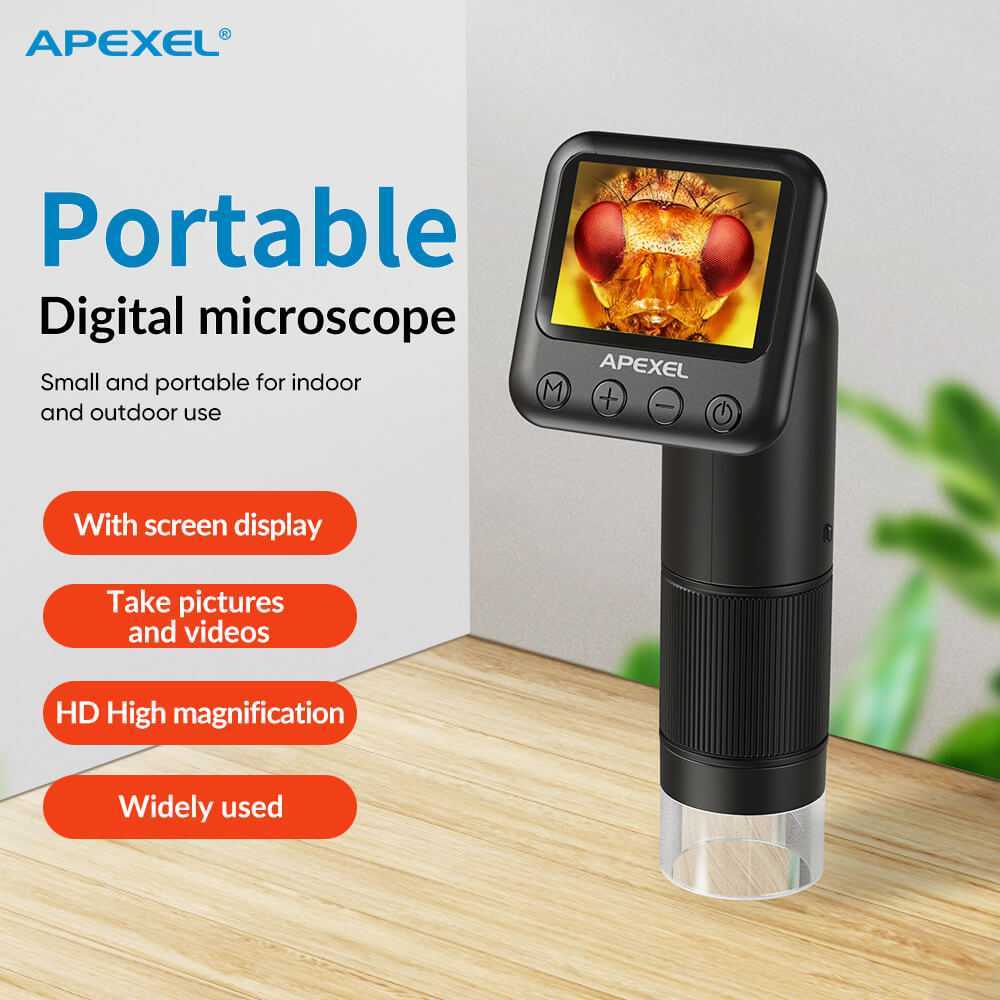 ORI Apexel Mikroskop Portable Digital IPS HD Screen Rechargeable 700mAh