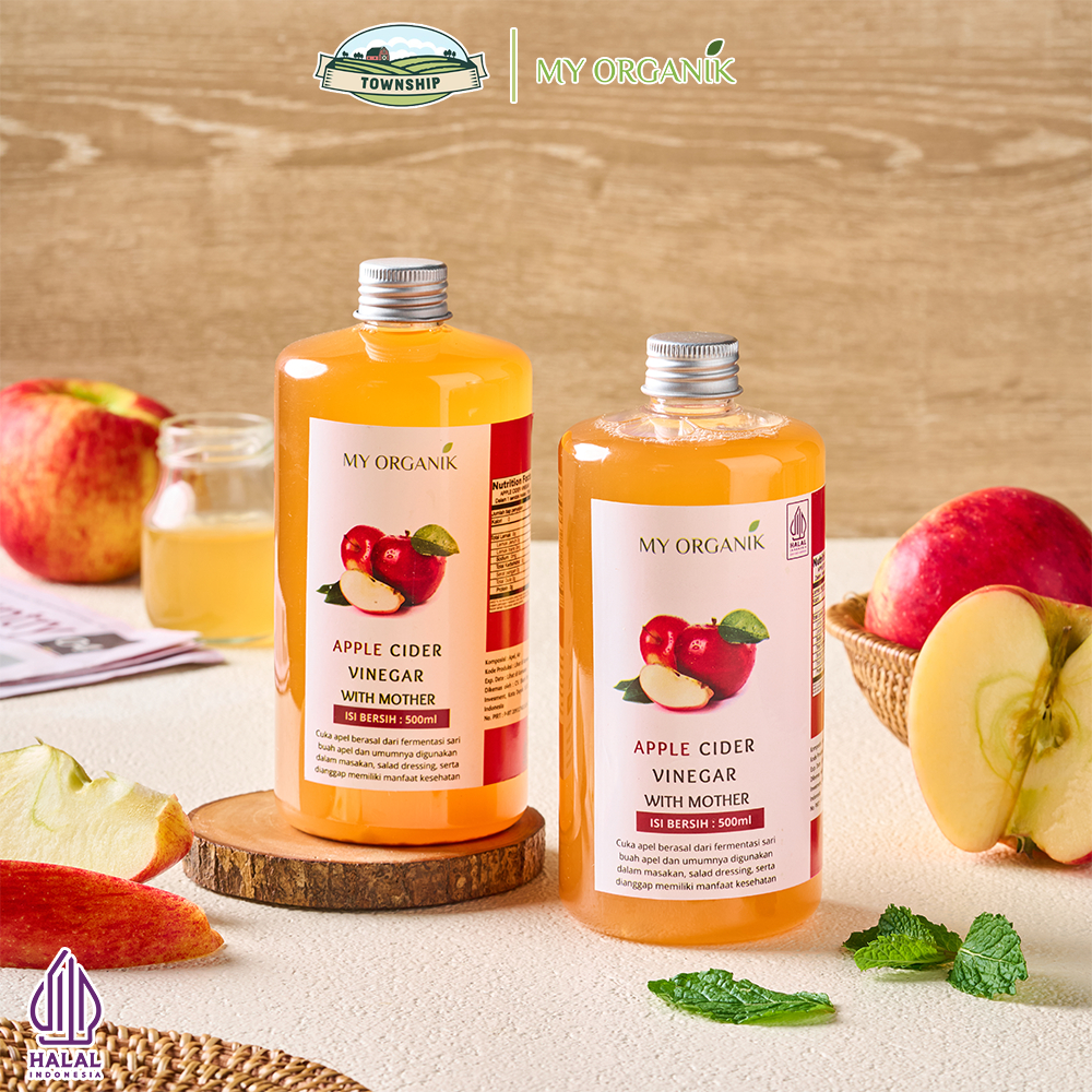 

My Organik Paket Lebih Banyak 1 Liter Cuka Apel Dapat 2 Cuka Apel With Mother Original 500 ml