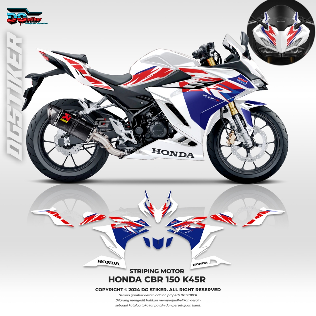 Striping cbr 150 k45r / striping cbr 150r k45r fireblade anniversary