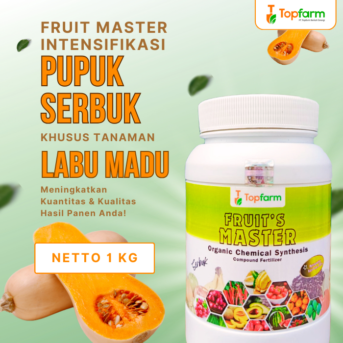 Pupuk Serbuk Topfarm / Pupuk Khusus Pembuahan Buah Labu Madu / Pupuk Buah Labu Madu Terbaik / Pupuk 