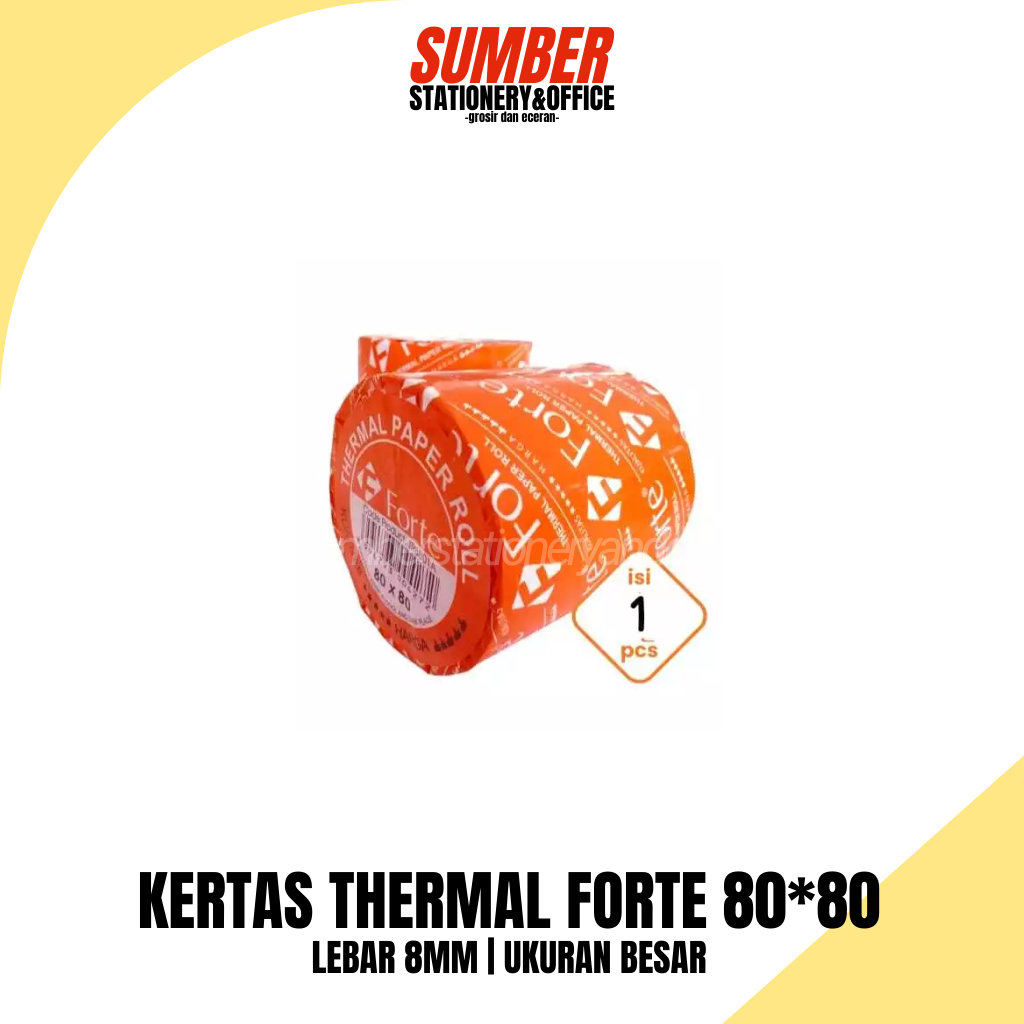 

Kertas Thermal Struk Kasir 80x80 FORTE [1 Roll]