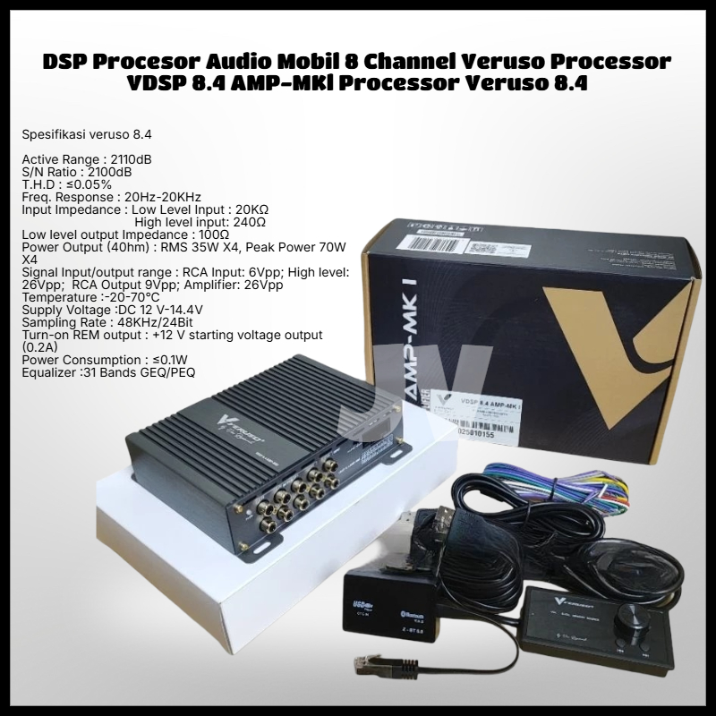 DSP Procesor Audio Mobil 8 Channel Veruso Processor VDSP 8.4 AMP-MKl Processor Veruso 8.4