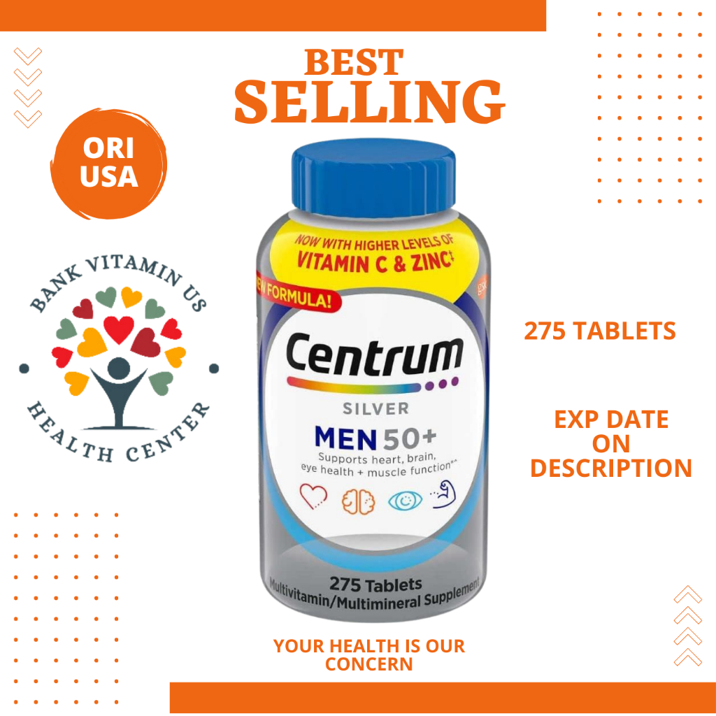 Centrum Silver Men 50+ 275 tablets ORI USA