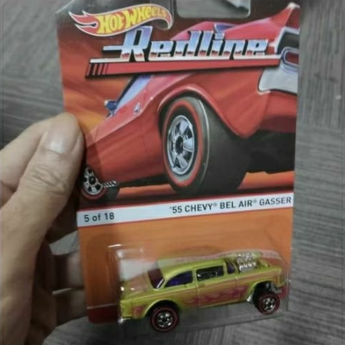 hot wheels redline 55 Chevy bel air gasser langka bkn zamac redliners