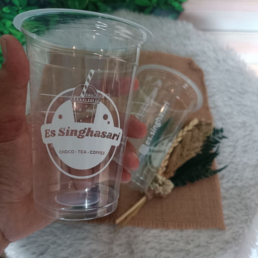 Cup Sablon Merk Starindo 5g 12oz 14oz 16oz, Gelas plastik sablon