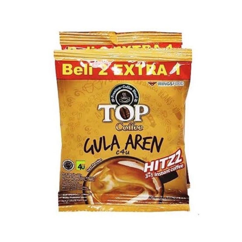 

Top Coffee Kopi instan Gula Aren 22gr (10+5)/ Beli 2 Extra 1