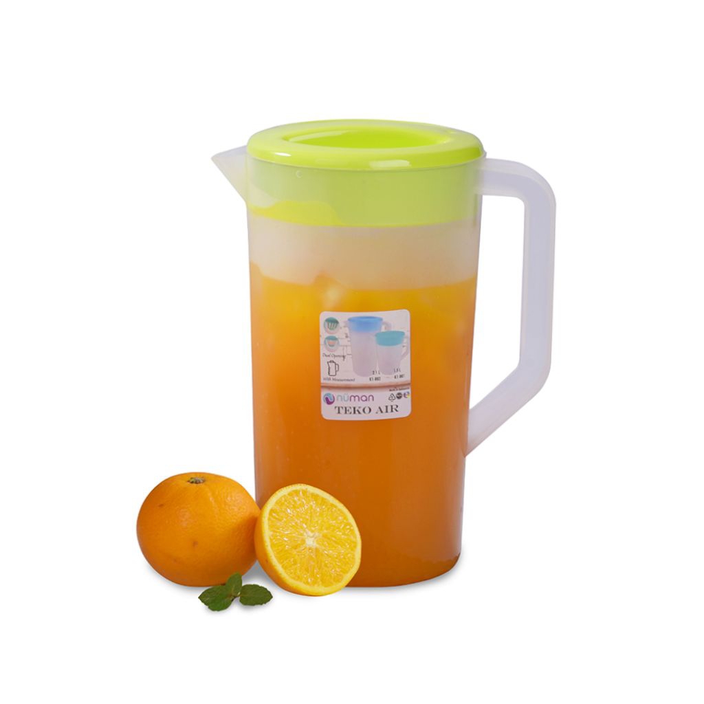 Teko Plastik | Teko Air Plastik NUMAN 2,1 liter dilengkapi Pengukur ml | Ceret Plastik | Eskan Plast