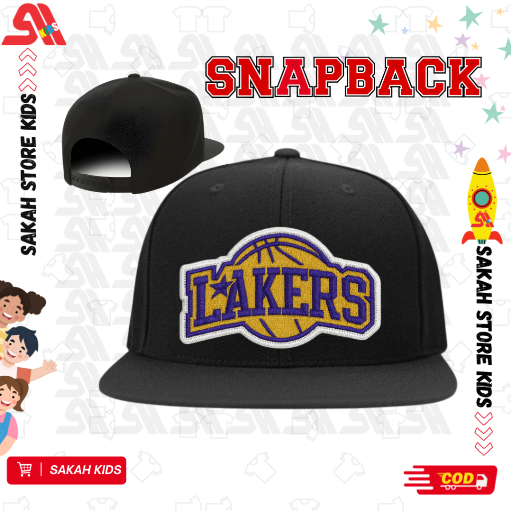 SAKAH Topi SNAPBACK HIPHOP DEWASA Lakers Basketball