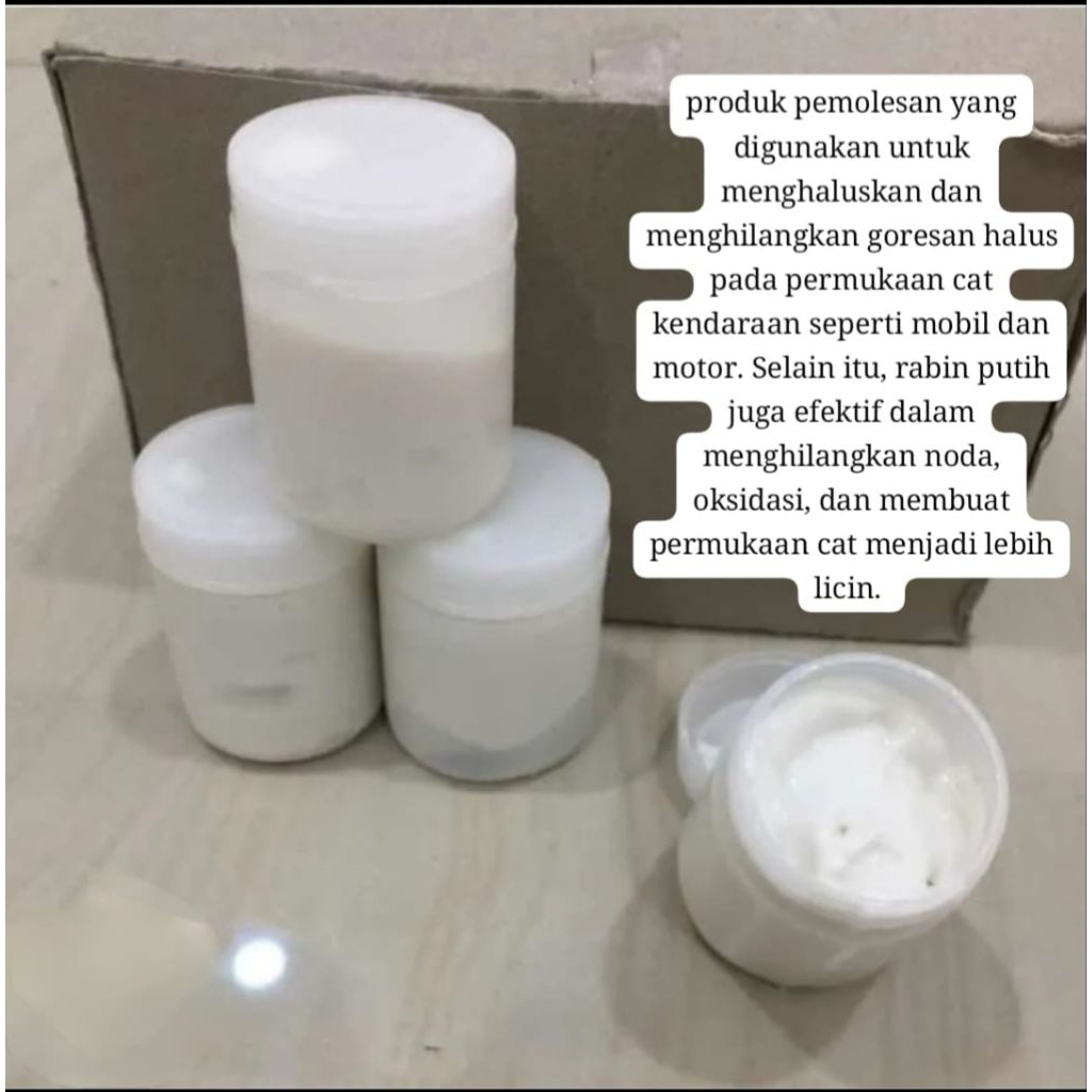 RABIN Putih Kecil Rubbing Compound Pengkilap Mobil Motor Anti Gores / Rubbing Compound