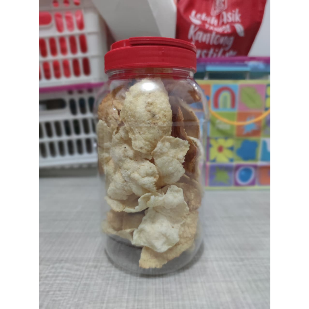 Emping Melinjo Matang Siap Makan Original - Toples 2 Liter