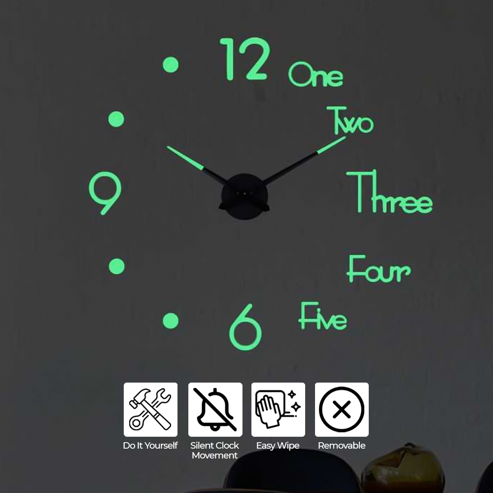 JAM DINDING BESAR 150 CM DIY MINIMALIS JAM DINDING GIANT PAJANGAN RUANG TAMU DEKORASI RUMAH