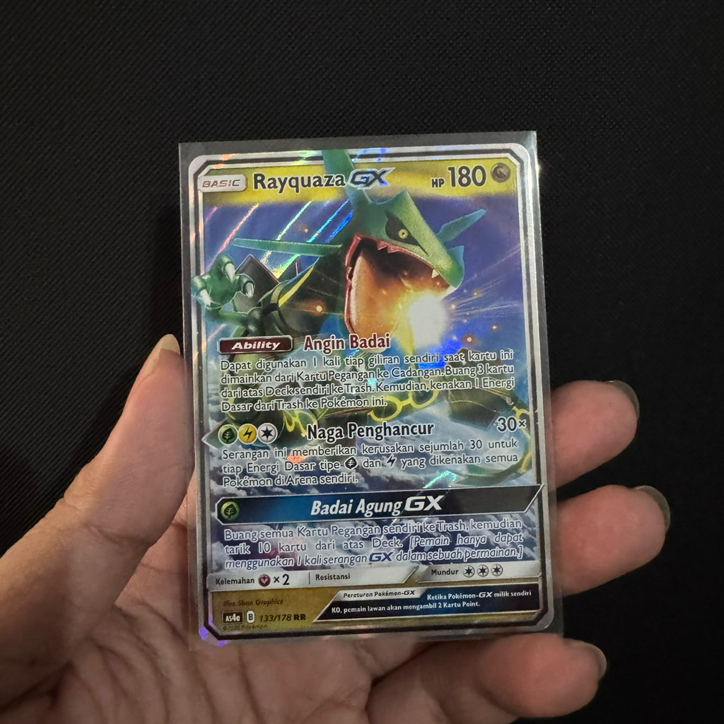 Rayquaza GX RR As4a 133/178 (ID) - Kartu pokemon TCG