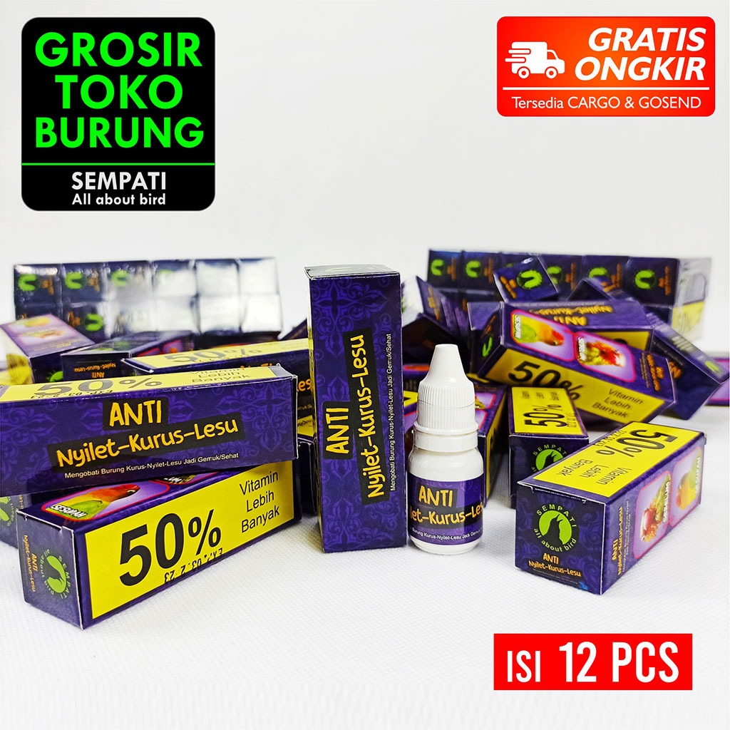 SEMPATI GROSIR ANTI NYILET KURUS LESU SEMPATI PER PACK LUSIN OBAT BURUNG SAKIT DADA TITIS LOVEBIRD K