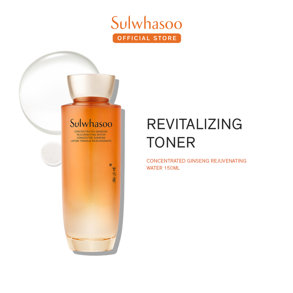 Sulwhasoo Concentrated Ginseng Rejuvenating Water 150ML - Toner wajah, Menenangkan Kulit, Niacinamid