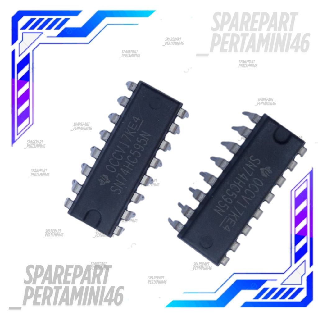Ic SN74HC595N Original Texas Display Layar Segmen 7 Pom Mini Terlaris