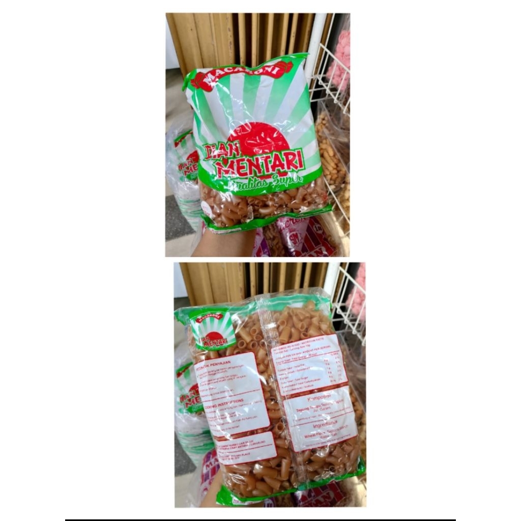 

makaroni mentah 2 merk