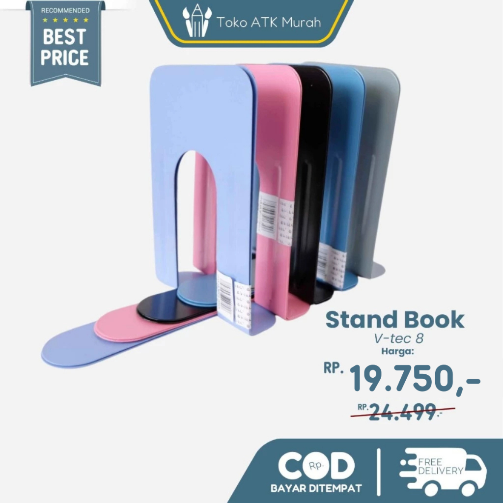 Stand Book / Standar Buku V-tec 8"