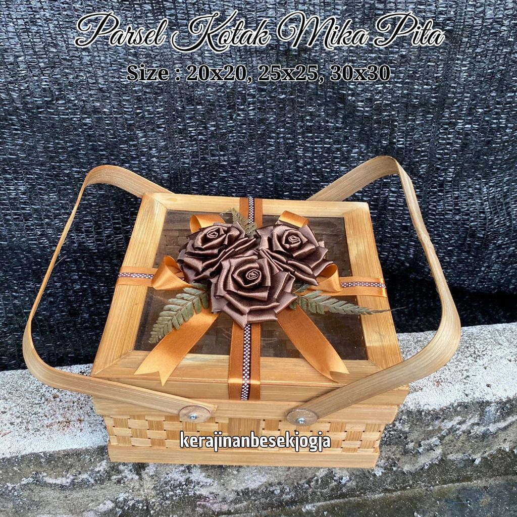 

PARSEL KOTAK MIKA PITA MAWAR | box mika box bambu box hantaran kotak hantaran kotak seserahan