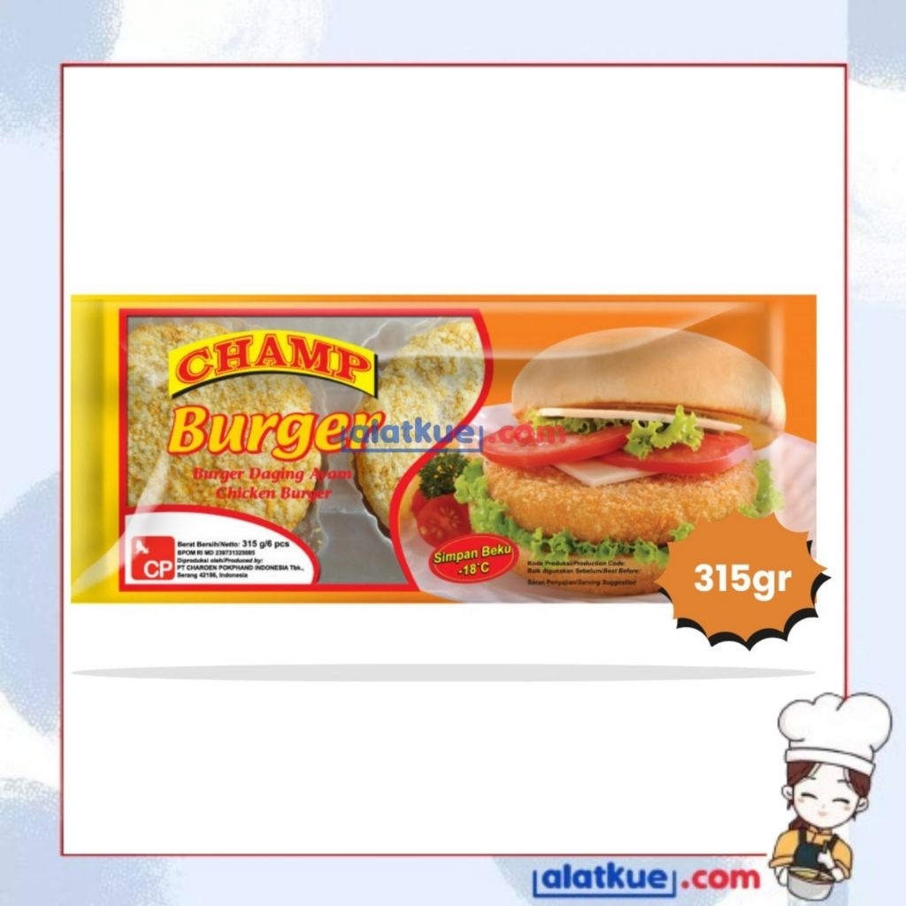 

CHAMP CHICKEN BURGER ISI 6PCS | Frozen Food