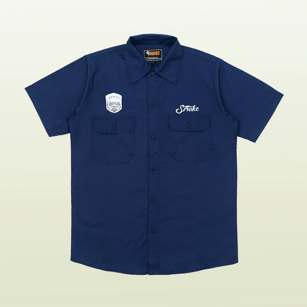 SMOKE Workshirt Kemeja Navy