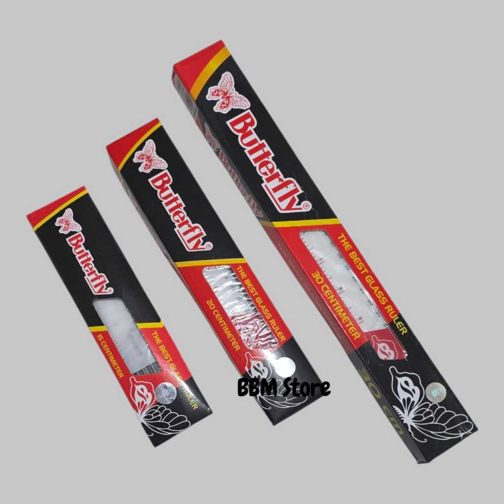 

Butterfly Plastic Ruler 15 Cm 20 cm dan 30 cm - Penggaris