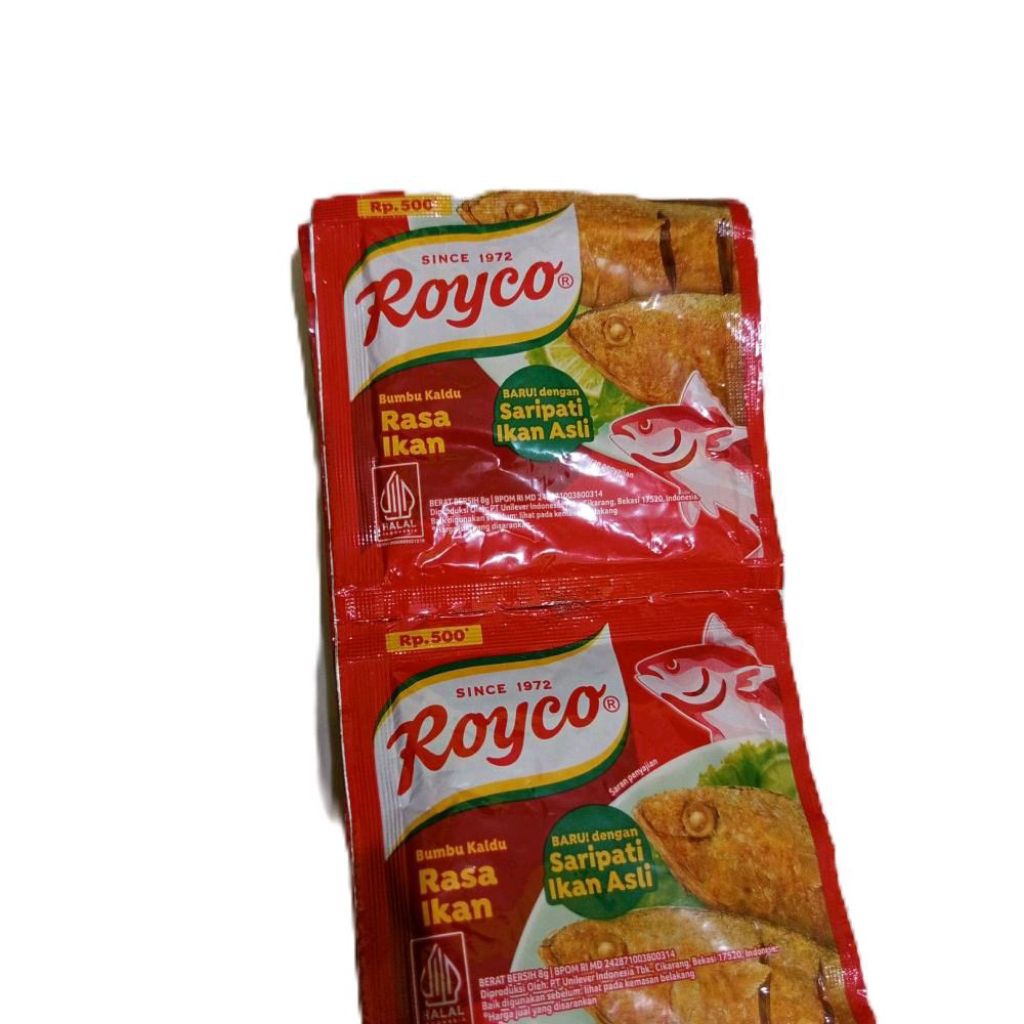 

Royko bumbu kaldu rasa ikan renceng isi 12 sachet