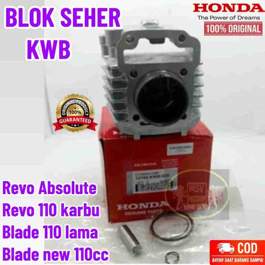 ORI Blok Seher Honda KWB Original Asli Honda KODE(12100-KWB-920) Revo absolute Revo 110 Blade 110 La