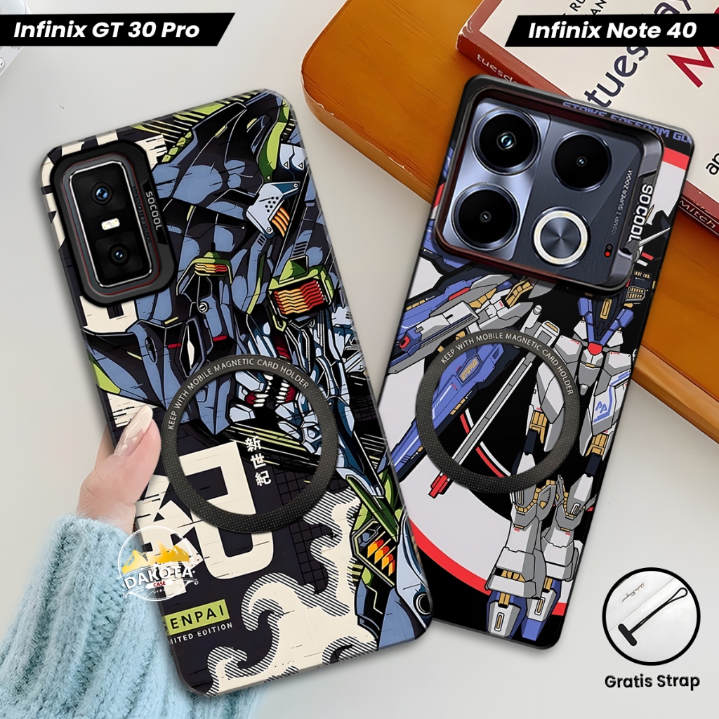 Casing Magnetic Infinix GT 30 PRO / GT 20 PRO / GT 10 PRO IMD Hologram Gambar Gundam | Casing Suppor